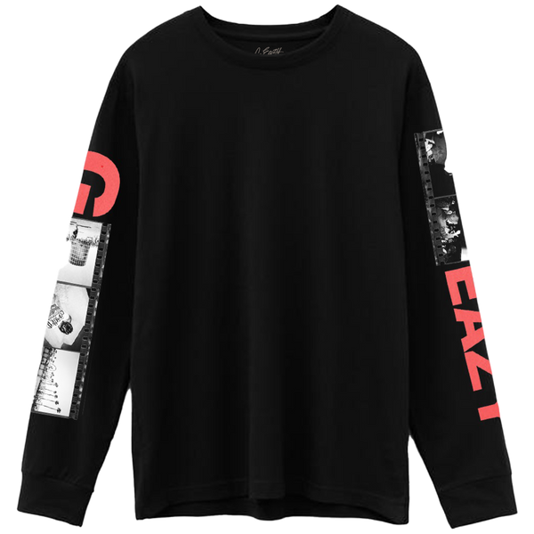 【NILLRING】Unbalanced Long-sleeved T-shirt BLACK New Balance Running Q Speed Jacquard Long Sleeve T-Shirt