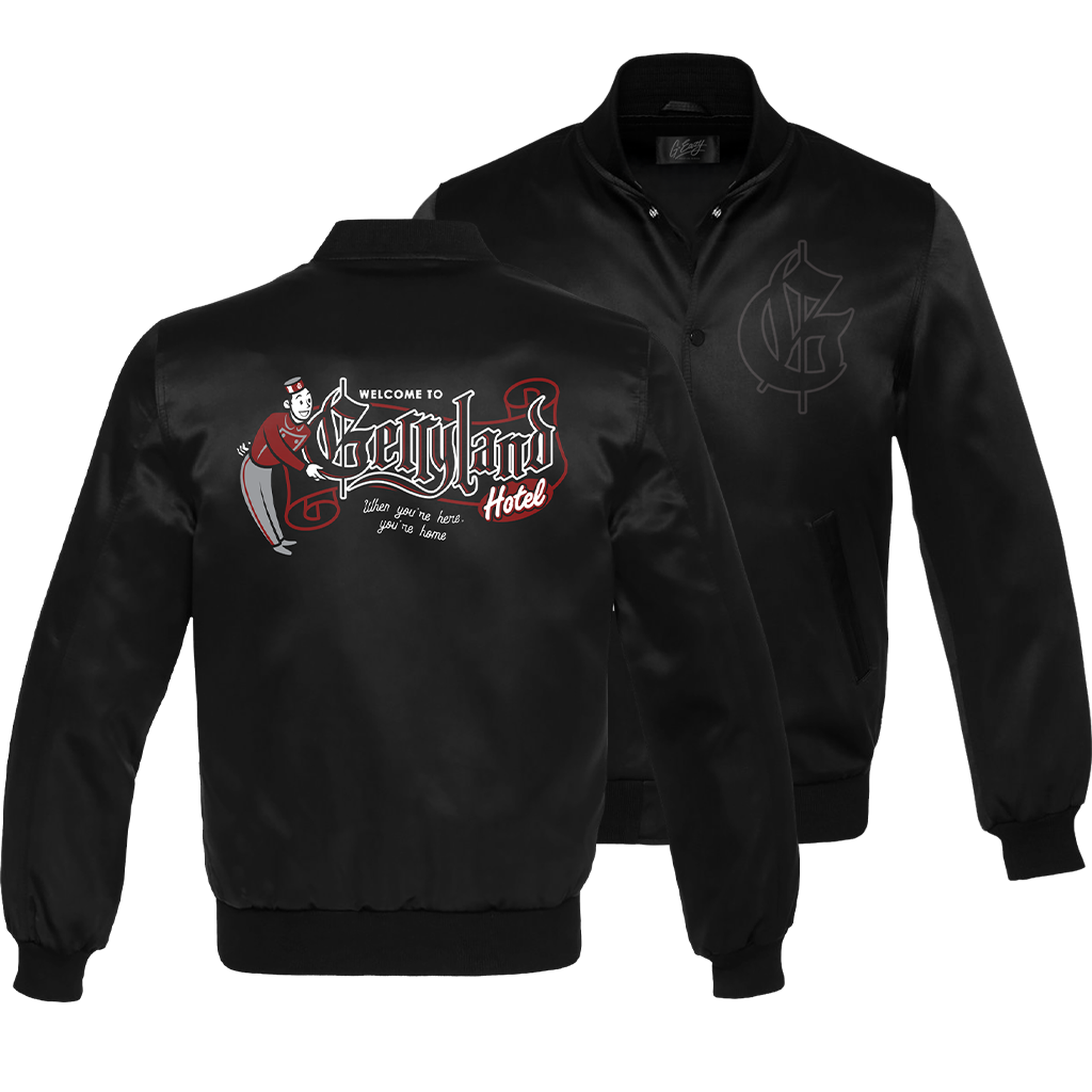 Welcome to Gerryland Satin Black Jacket – G-Eazy.com
