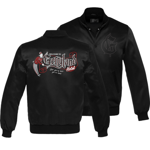 Welcome to Gerryland Satin Black Jacket