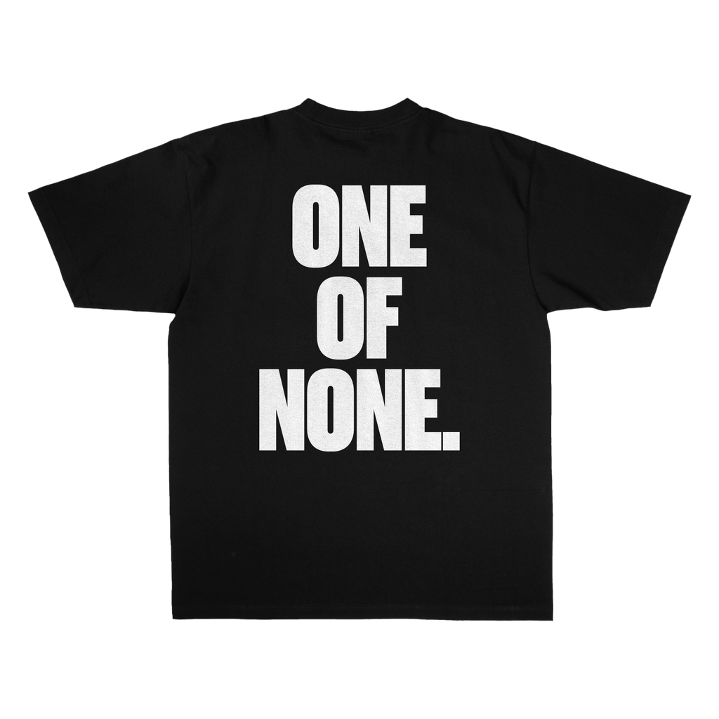None Statement Black Tee