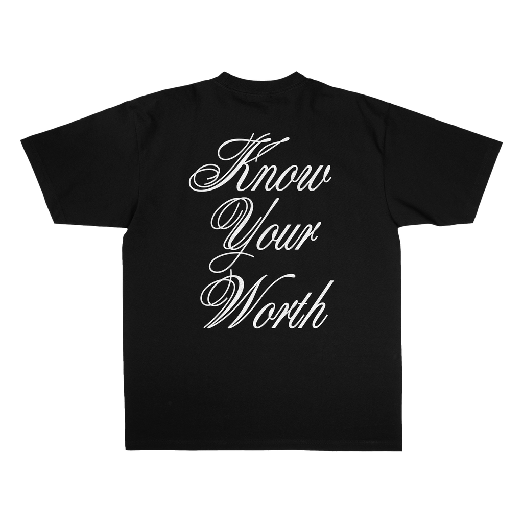 Worth Statement Black Tee
