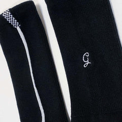 Gerald’s Essentials Thin & Vertical Striped Black Socks – 2 pack